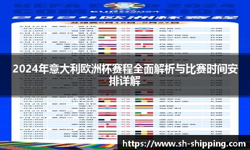 2024年意大利欧洲杯赛程全面解析与比赛时间安排详解